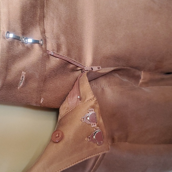 INTERMIX Raleigh 100% Silk Tapered Pants Ankle Zip Tailored Pleated Size 10 - Picture 9 of 14